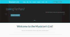 Desktop Screenshot of musicianslist.com