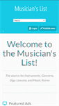 Mobile Screenshot of musicianslist.com