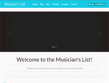 Tablet Screenshot of musicianslist.com
